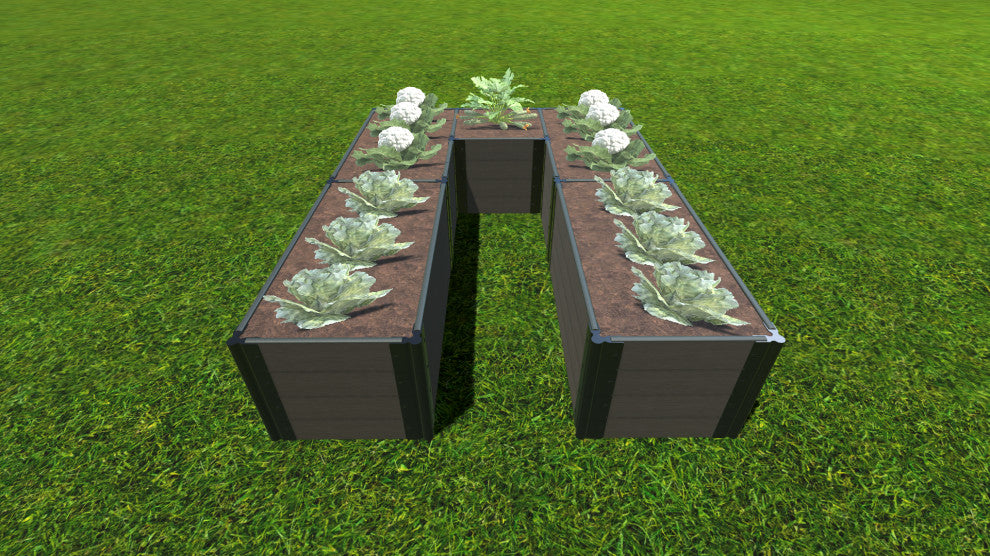 Weathered Wood Walk-In Cumberland 6'x8'x22" Raised Garden Bed, 1" Profile
