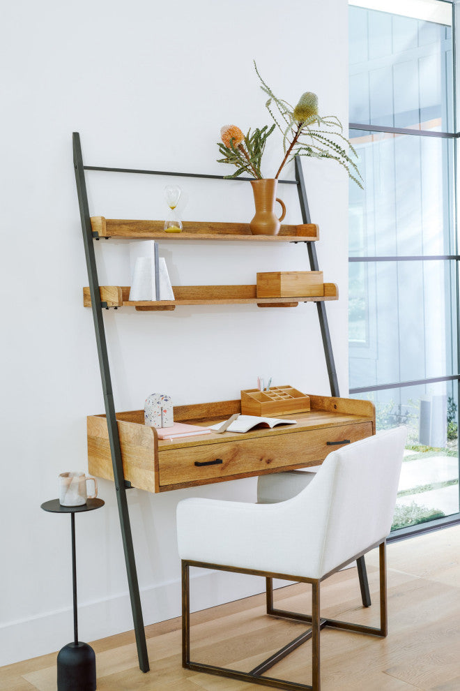 Modrest Basel Off White and Copper Antique Brass Dining Chair