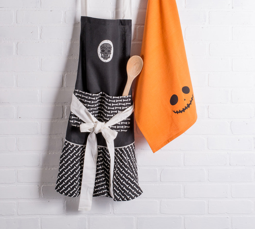 DII Dia De Los Muertos Ruffle Apron