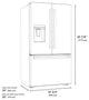 ZLINE 36" Standard Depth Refrigerator With Water, Stainless RSMZ-W-36-FCB