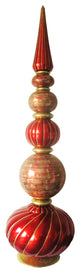 84" Red And Gold Finial Tower