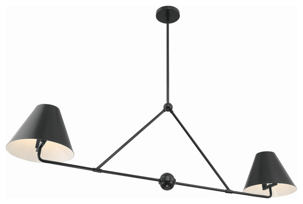 Xavier 4-Light Matte Black Chandelier