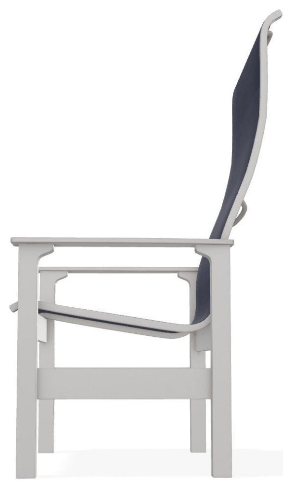Leeward Sling Outdoor Supreme Armchair, Collect Indigo/Warm Gray
