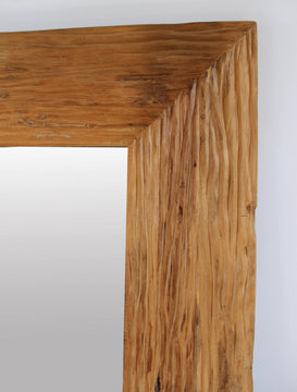 Rustic Deep Grain Teak Mirror 72"