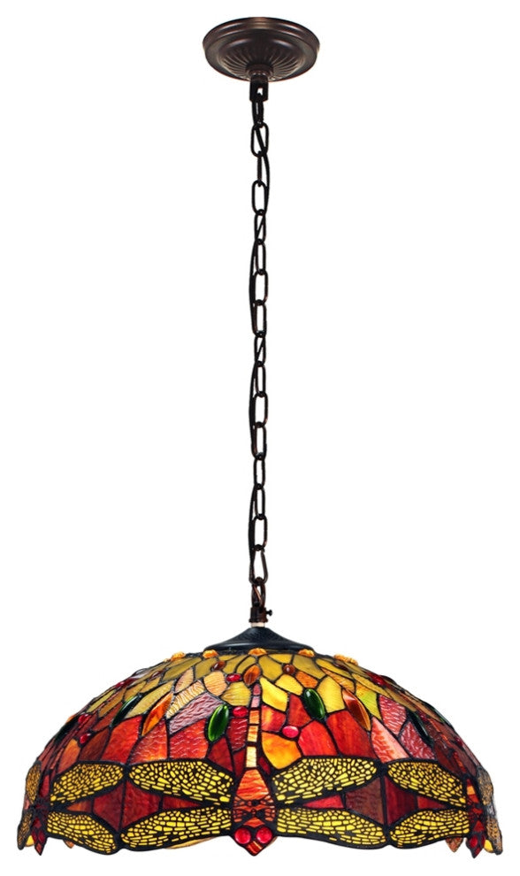 CHLOE Lighting CH3T471RD18-DP3 EMPRESS Blackish Bronze 3 Light Hanging Pendant
