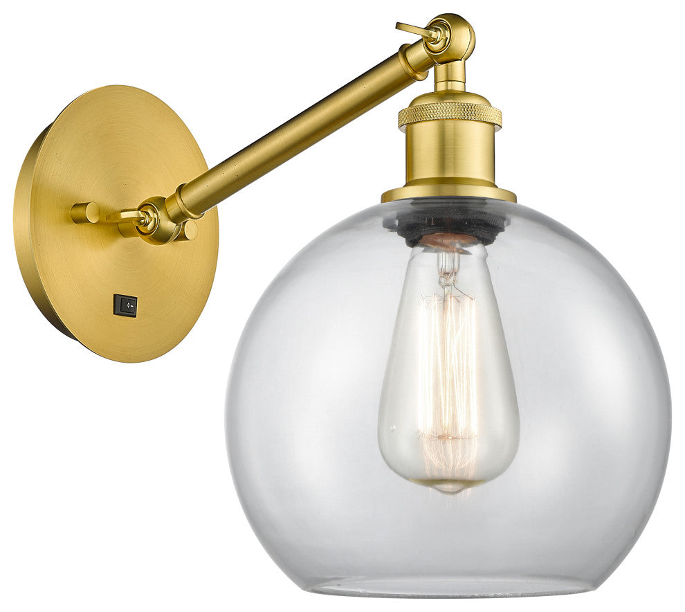 Innovations 317-1W-SG-G122-8-LED 1-Light Sconce, Satin Gold