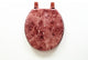 Trimmer Faux Marble Design Wood Toilet Seat, Burgundy Marble