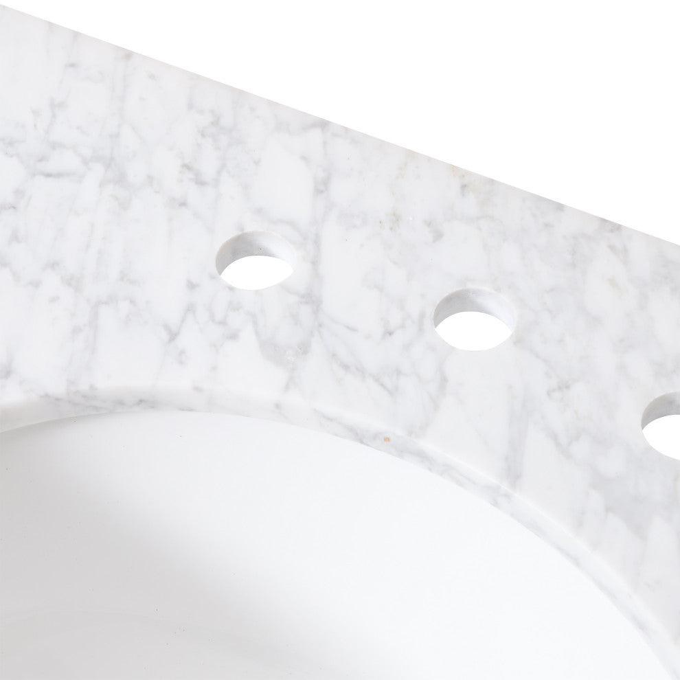 Lorent Contemporary Marble Countertop With Sink, 73 W X 22 D X 0.75 H