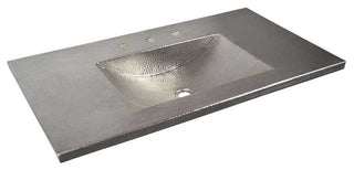 36" Cozumel Vanity Top in Brushed Nickel