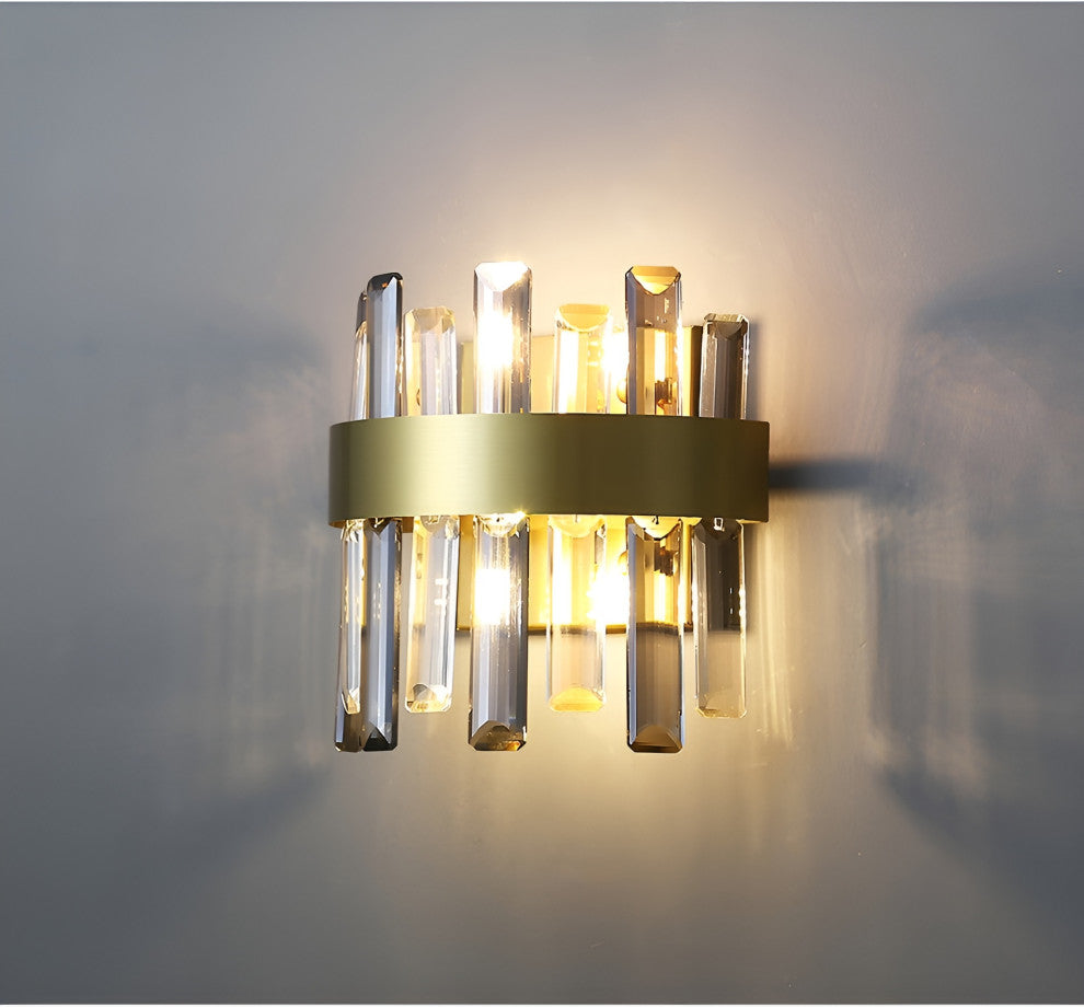 Gandia | Brushed Gold design wall sconce, Cool Light, Non-Dimmable