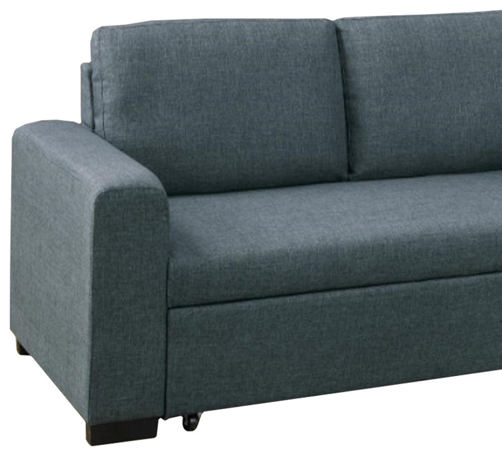 Benzara BM171480 2 Piece Wooden Sectional Set Gray