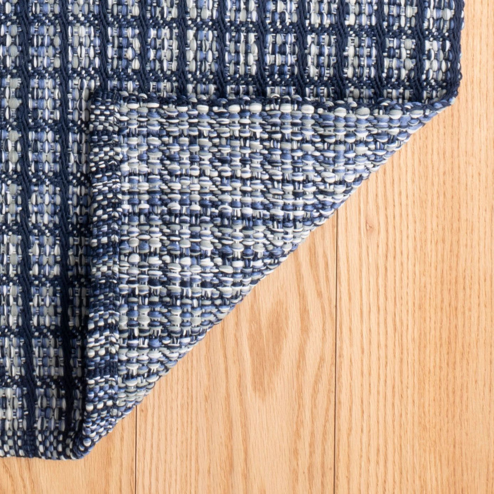 Dash & Albert Coco Blue Handwoven Indoor/Outdoor Rug, Blue, Runner-2'6" x 18'