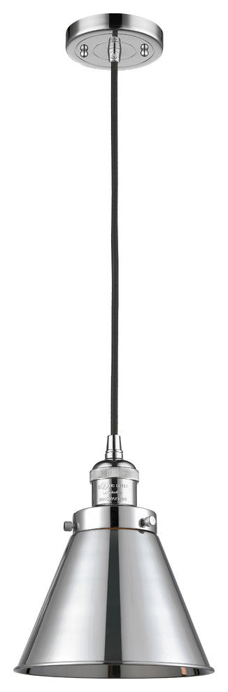 Appalachian 1-Light Mini Pendant, Polished Chrome, Polished Chrome