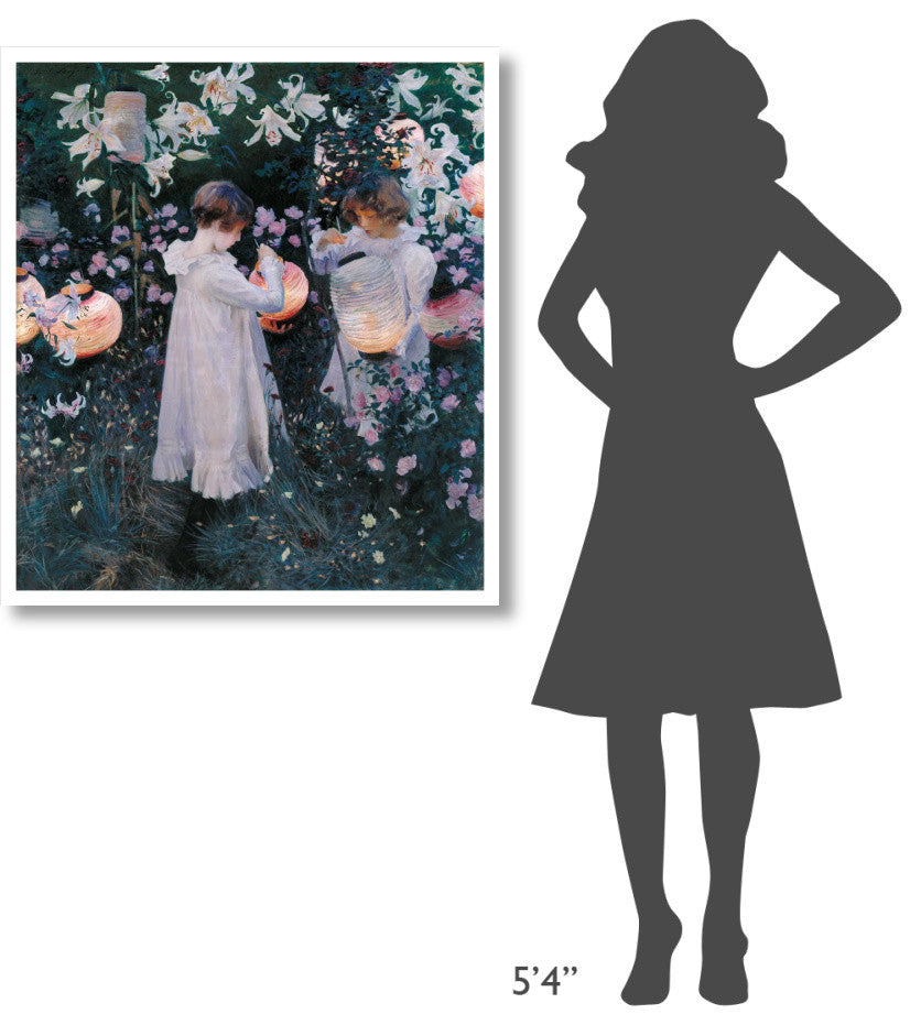 "Carnation, Lily, Lily, Rose, 1885" Print by John Singer Sargent, 34"x38"