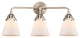 Small Cone Bath Vanity Light, Brushed Satin Nickel, Matte White