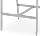 Eliza Leatherette Counter Stool With Polished Stainless Steel Legs, White