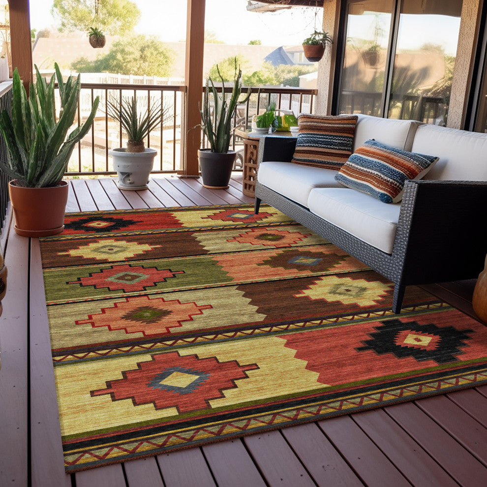 Indoor/Outdoor Phoenix PH1 Canyon Machine Washable 8' x 10' Rug
