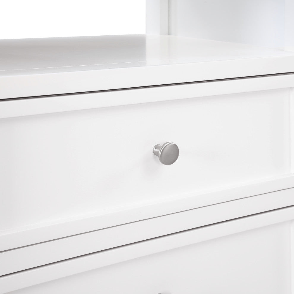 Walker White 2 Drawer Nightstand