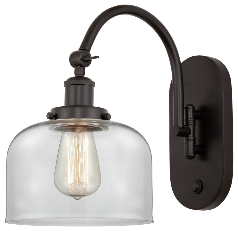 Bell Sconce, Oil Rubbed Bronze, Clear, Clear
