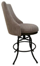 Melisima Swivel Tilt Counter 26" or 30" Metal Bar Stool, Basin Beige - Brown, 26"