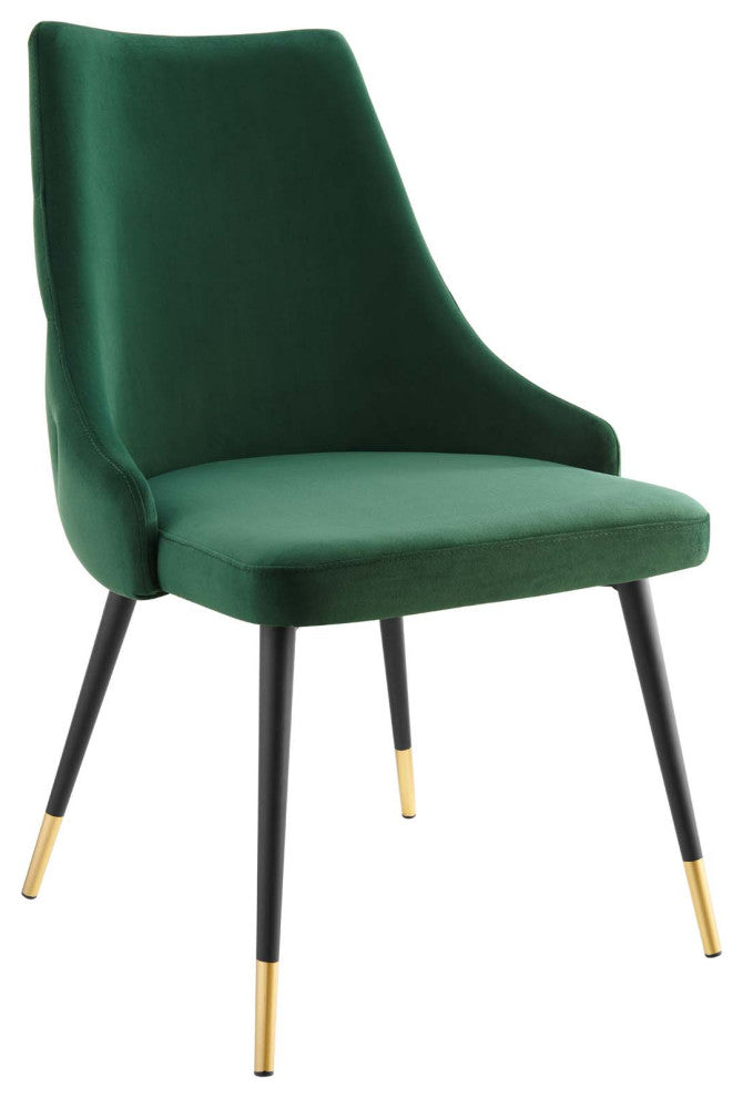 Adorn Dining Side Chair Performance Velvet Set of 2 Green