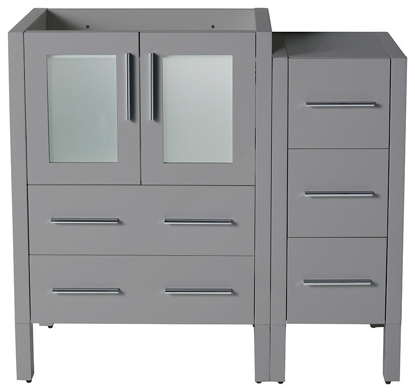 Torino Modern Bathroom Cabinet, Gray, 36"