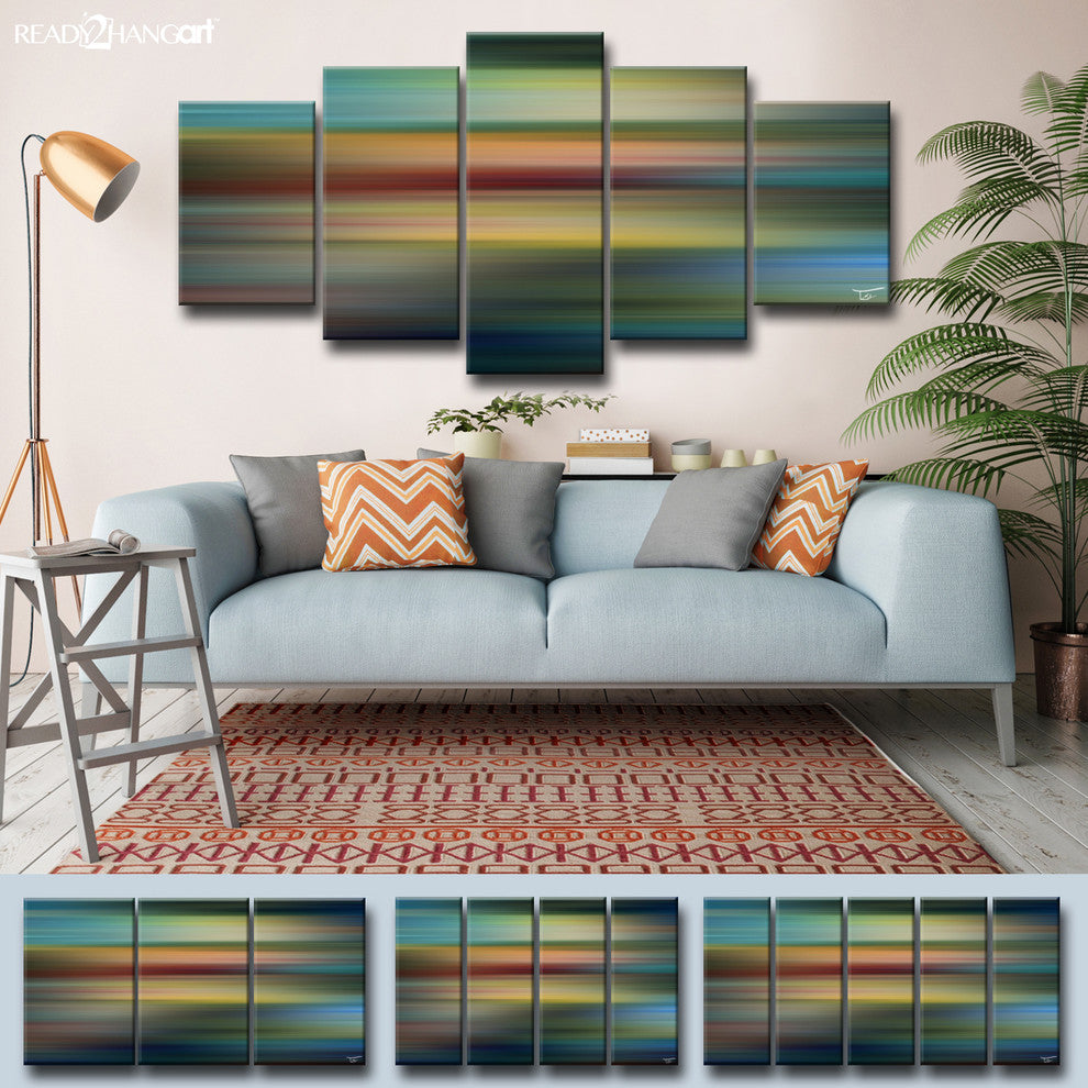 Ready2Hangart  'Blur Stripes Lvii' By Tristan Scott Canvas Art Set, 3 Panels
