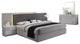 Naple, Silver Line Gray 5-Piece Modern Platform Bedroom Set, Eastern King