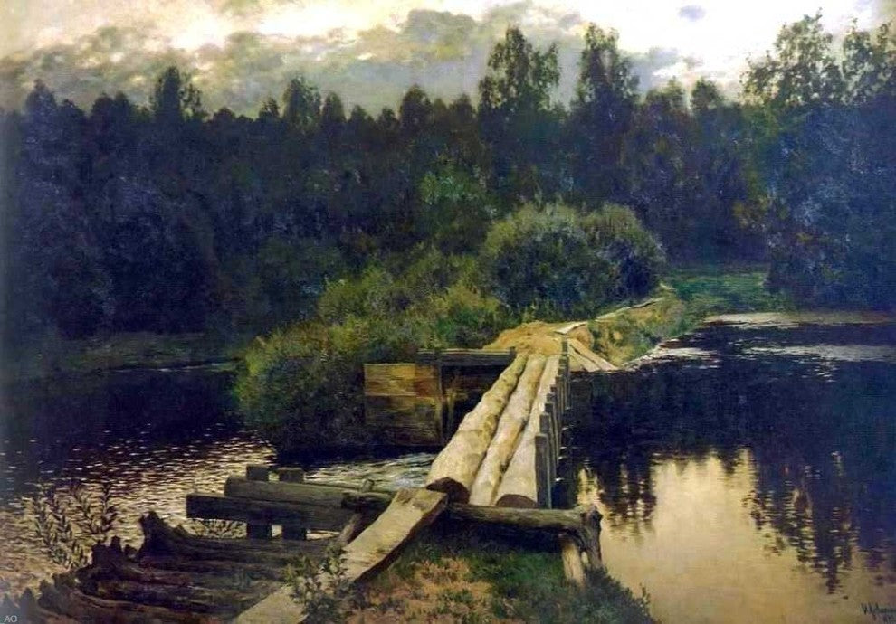 Isaac Ilich Levitan By the Whirlpool, 18"x27" Gallery Wrapped Canvas Print