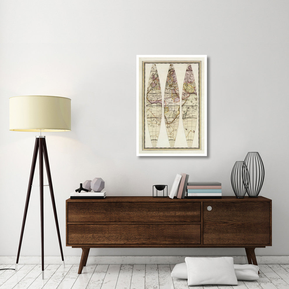 "Globo Terrestre IV, 1792" Print by Giovanni Maria Cassini, 29"x42"