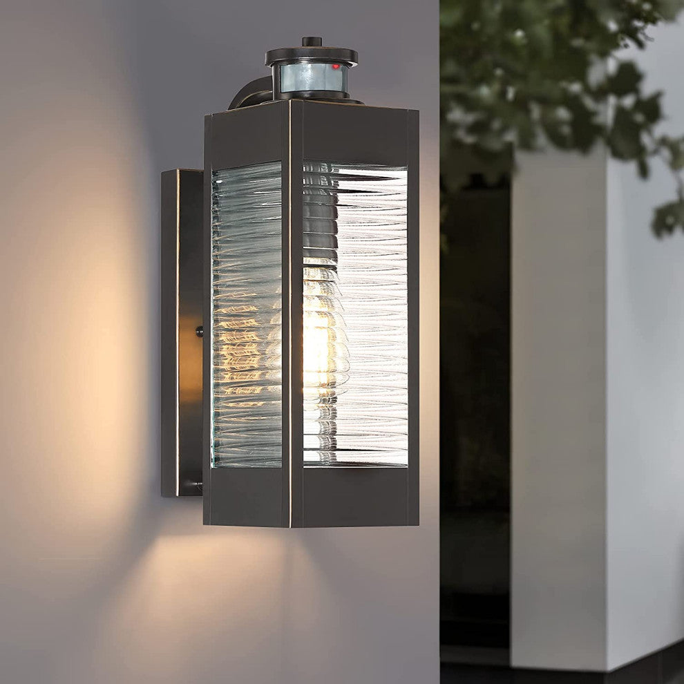 Motion Sensor Detection Wall Light Industrial Black Wall Lamp