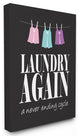 "Laundry Again With Line" Stretched Canvas Wall Art