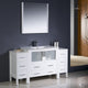 Torino 60" White Modern Bathroom Vanity With 2 Side Cabinets, FFT3071BN