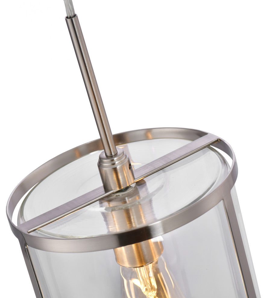 Lazzur Baise 1 Light 7" Satin Nickel Pendant