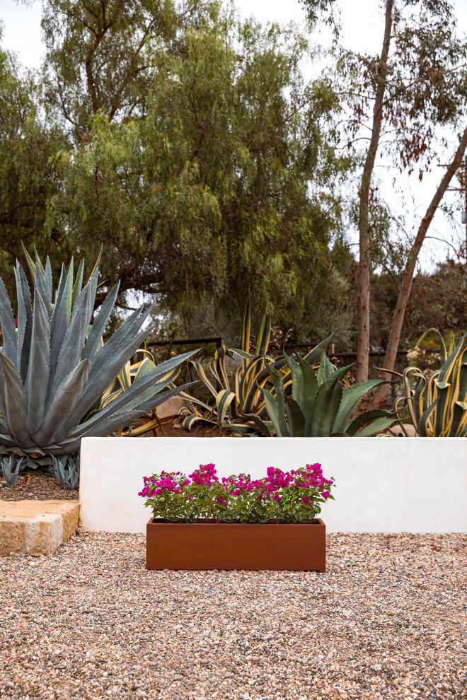 Metallic Series Corten Steel Window Box Planter, 36"
