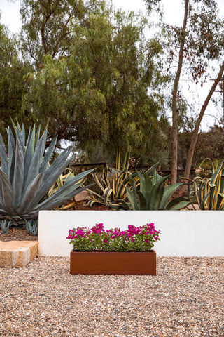 Metallic Series Corten Steel Window Box Planter, 36"