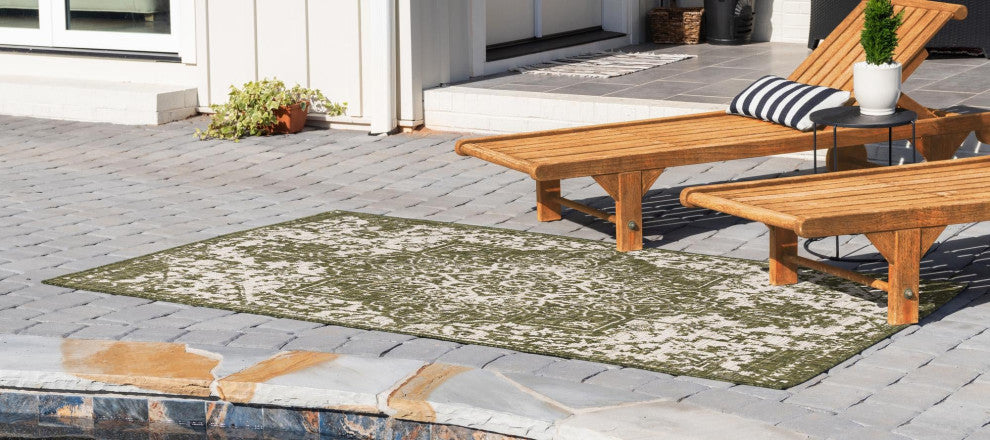 Rug Jill Zarin Jill Zarin Outdoor Green Rectangular 6' 0 x 9' 0