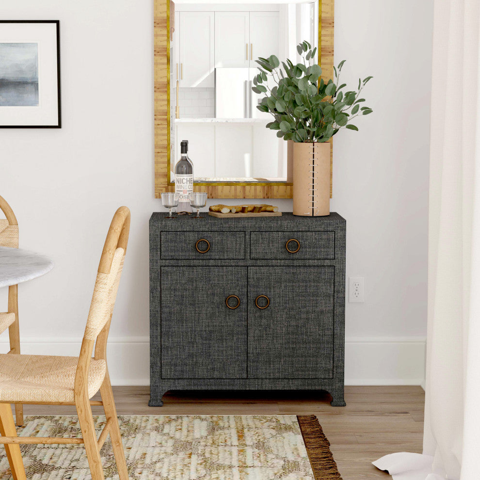 Lifestyle image showing cabinet in a real room.