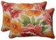 Primro Orange Oversized Rectangle Throw Pillow, Set of 2