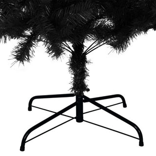 vidaXL Christmas Tree Decoration Artificial Xmas Tree with Stand Black PVC