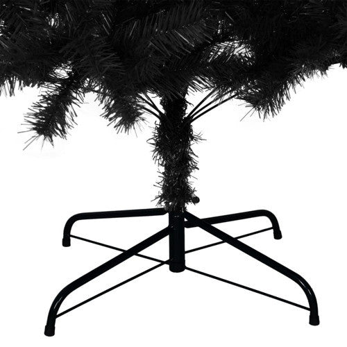 vidaXL Christmas Tree Decoration Artificial Xmas Tree with Stand Black PVC