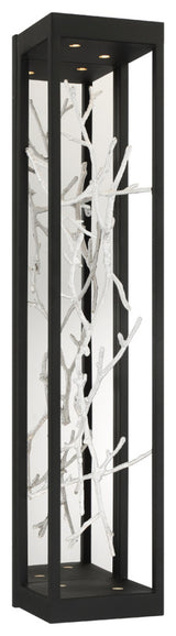 Contemporary Sconce, Black/Silver