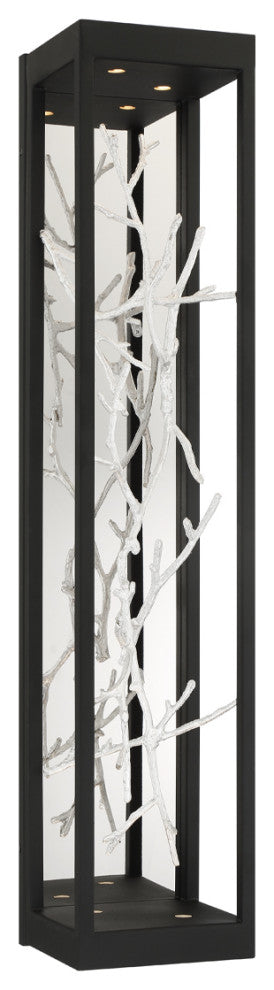 Contemporary Sconce, Black/Silver