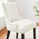 Dining Chair, Nailhead, Set of 2, White, Velvet, Modern, Bistro Hospitality