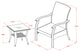 3Pc Outdoor- Natural Color Wicker Dining Set, Patio Tea Table, 2 Armchair