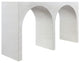 Faenza Concrete Console Table, White, Marble Finish