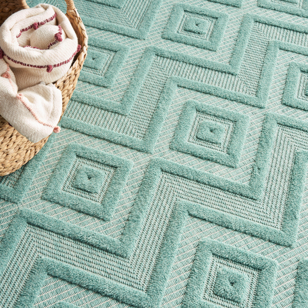 Nourison Versatile 8' x 10' Aqua/Teal Modern Area Rug