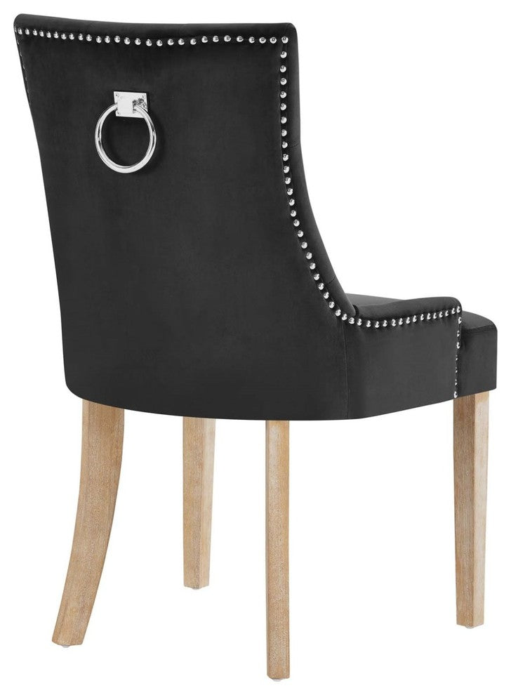 Modern Contemporary Urban Design Kitchen Room Dining Chair, Black, Fabric