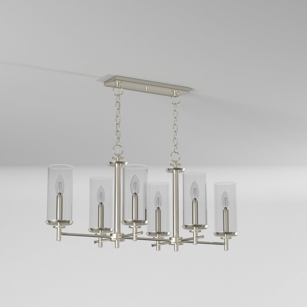 Harlowe 6-Light Island, Satin Platinum
