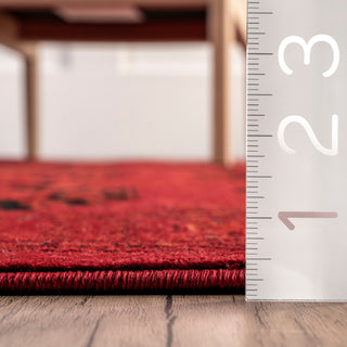 Nuloom Diandra Traditional Persian Motif Fringe Area Rug, Red 5'3"x7'3"